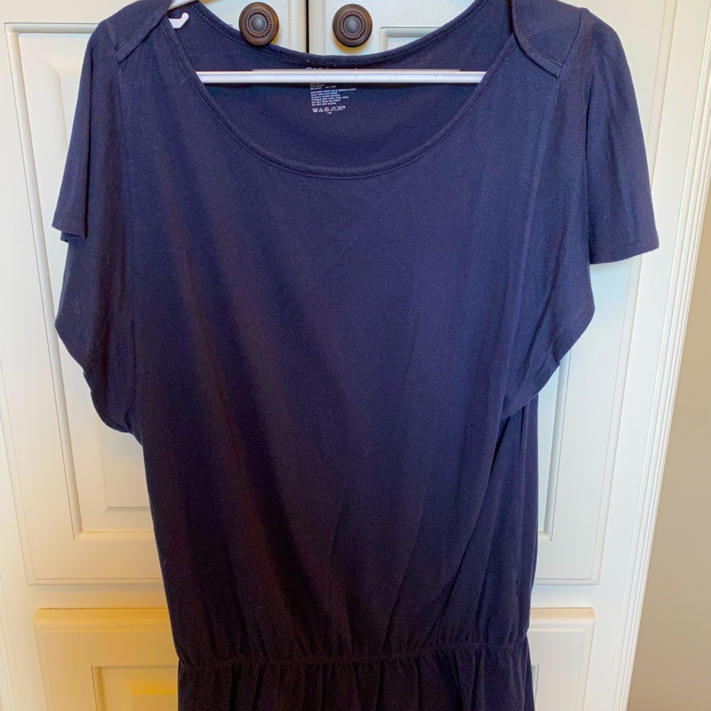 Navy Flutter Top